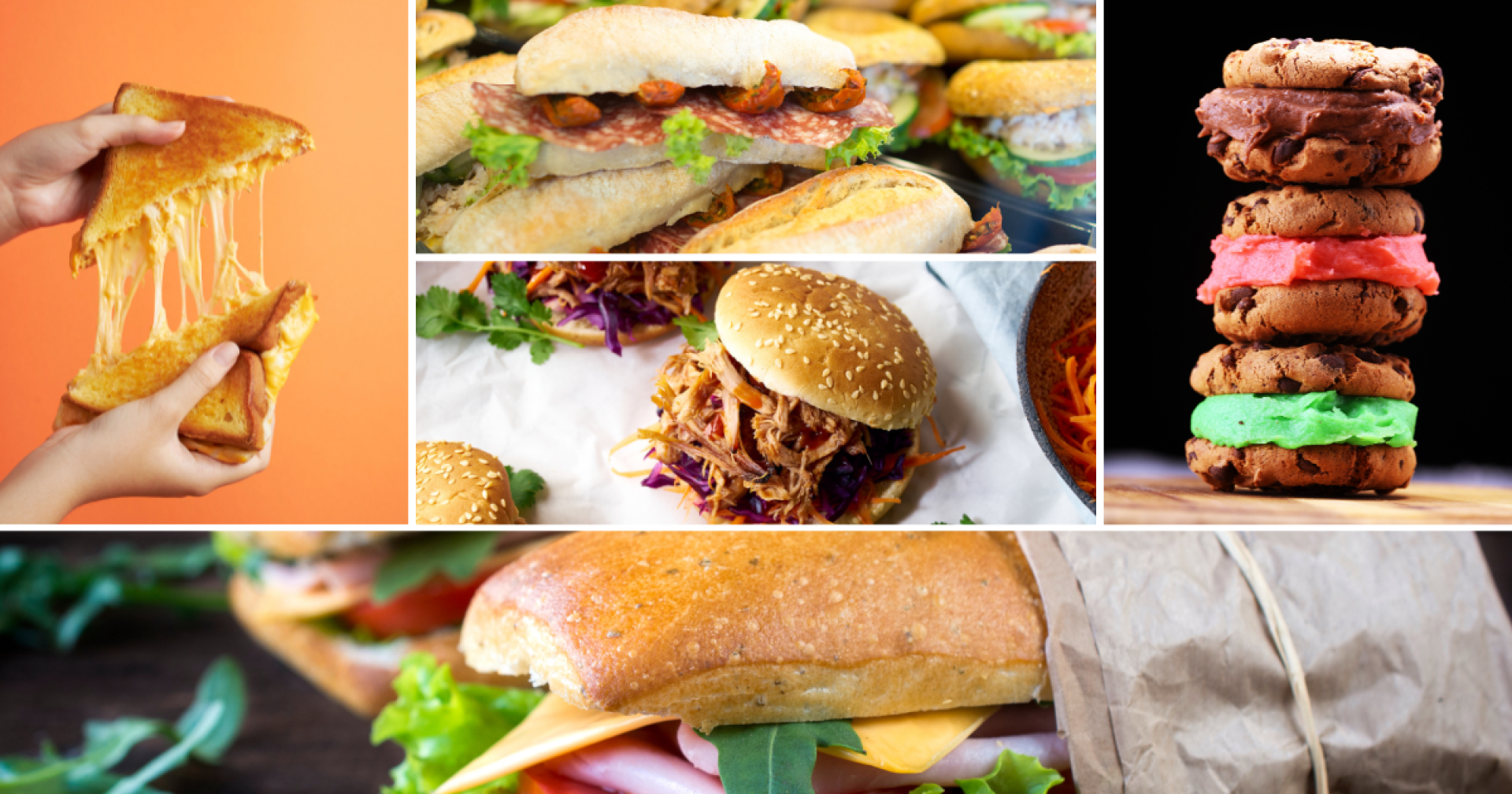Image grid from Sandwich Fest Canada with various sandwich types