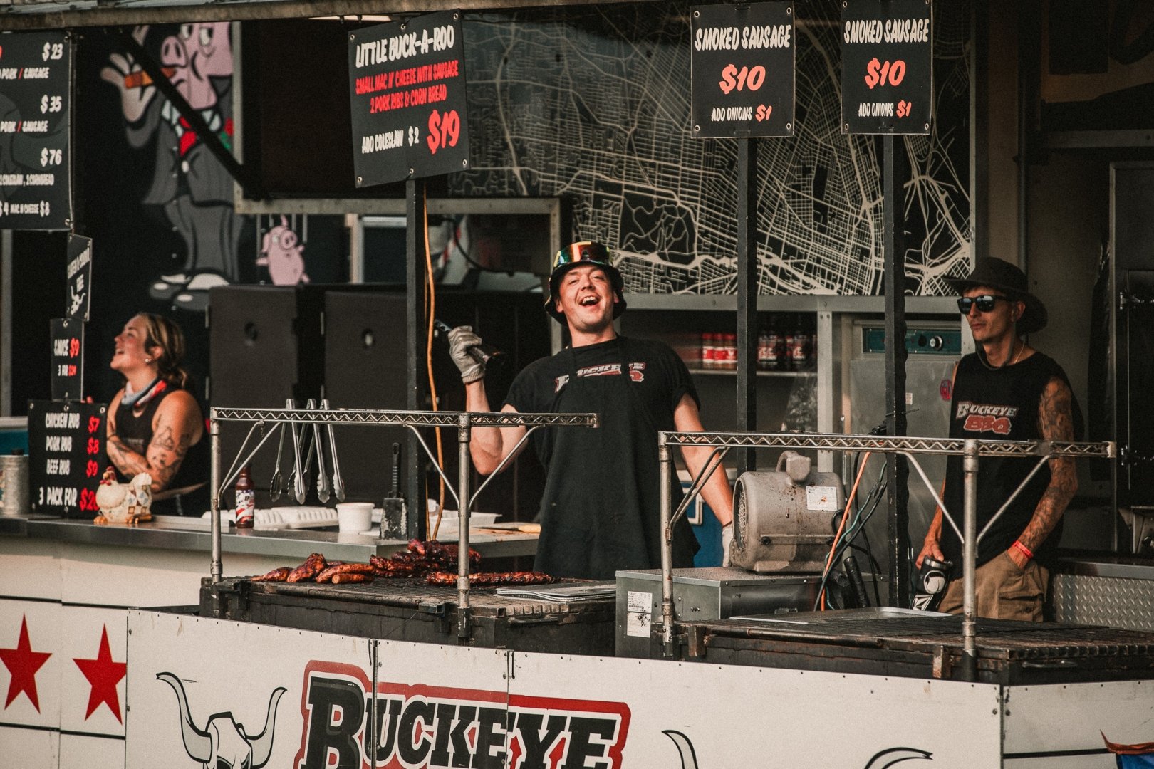 Picture of one of the Western Canada Ribfest Tour Vendors at the BBQ Grill