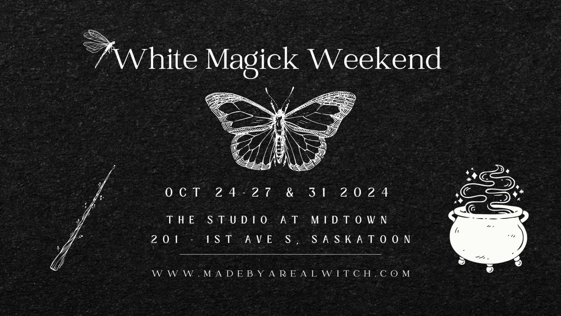 Illistration of magical items for festival weekend event.