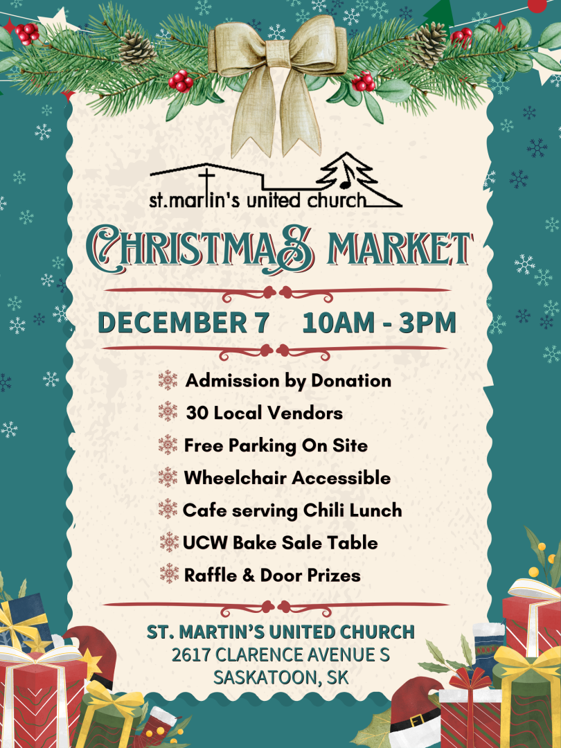 St Martins Christmas Craft Market December 7, 2024 10am-3pm