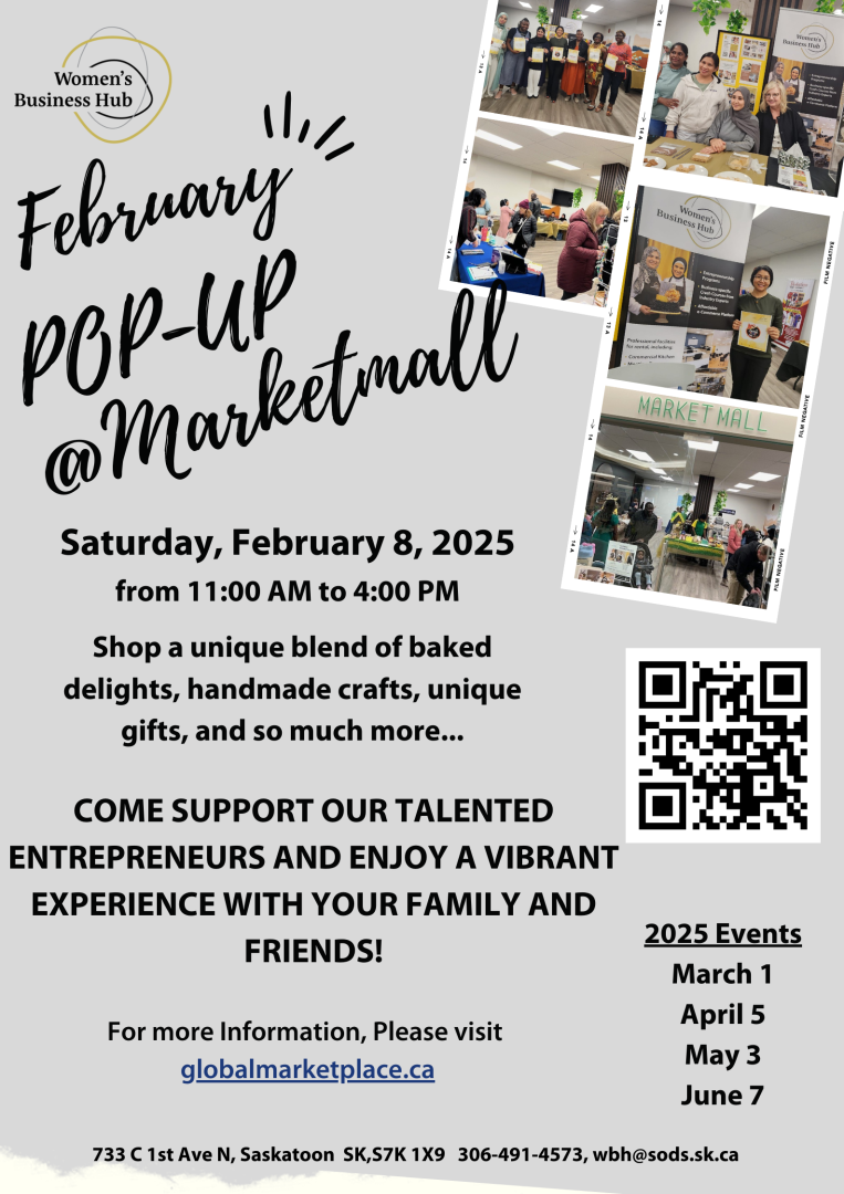 Discover Local Talent & Unique Treasures! Join us at Market Mall for the February Pop-Up, hosted by the Women's Business Hub!