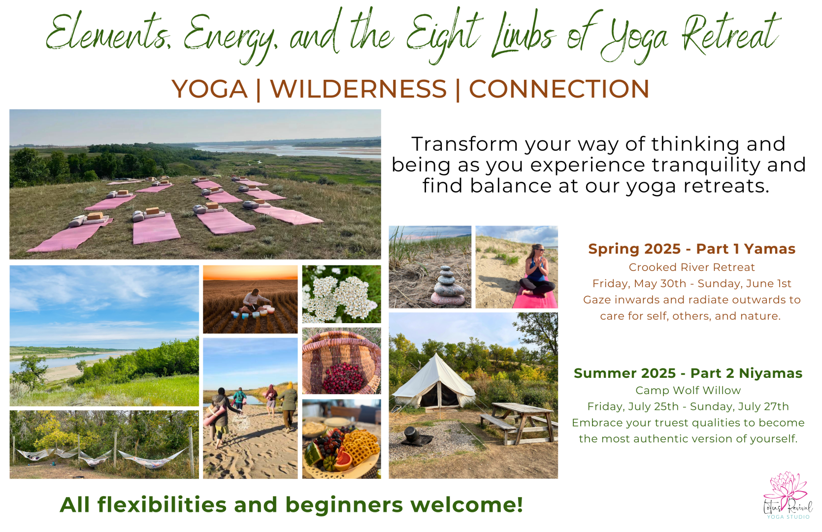 Energy Elements and the Eight Limbs of Yoga Retreat - YOGAMINDFULNESSNUTRITION