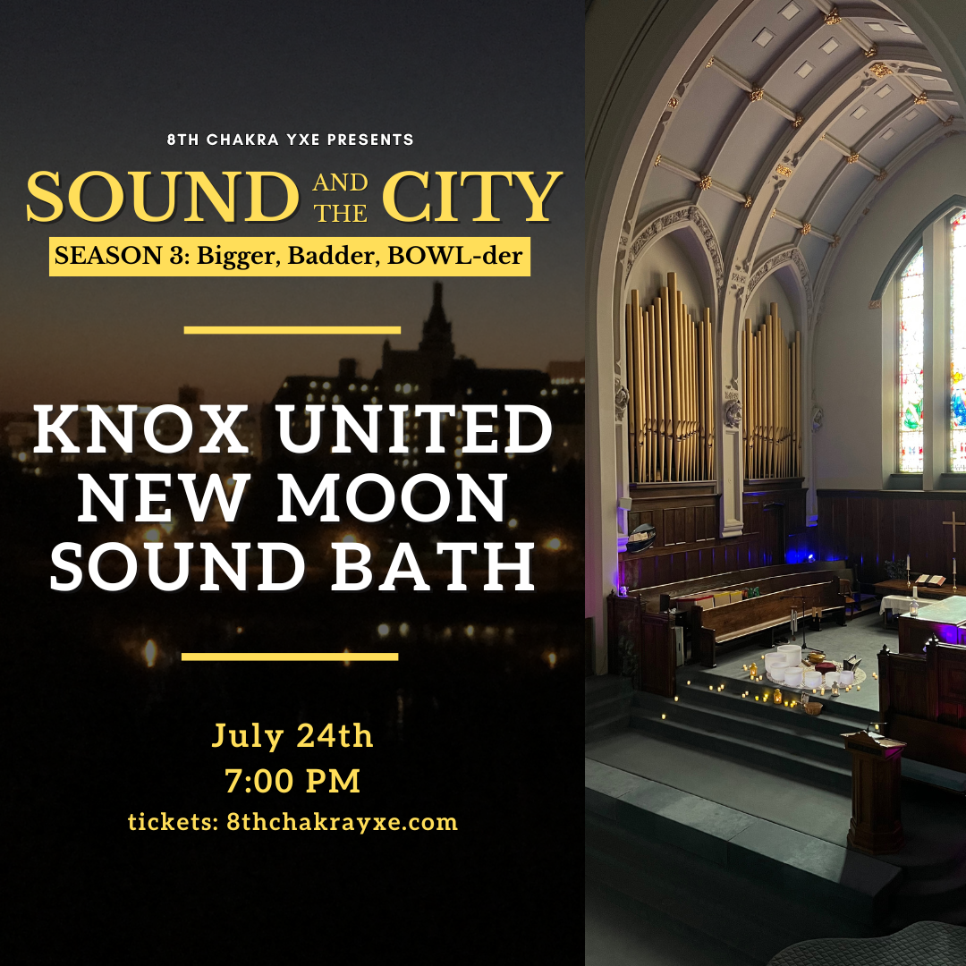 Knox United New Moon Sound Bath event poster