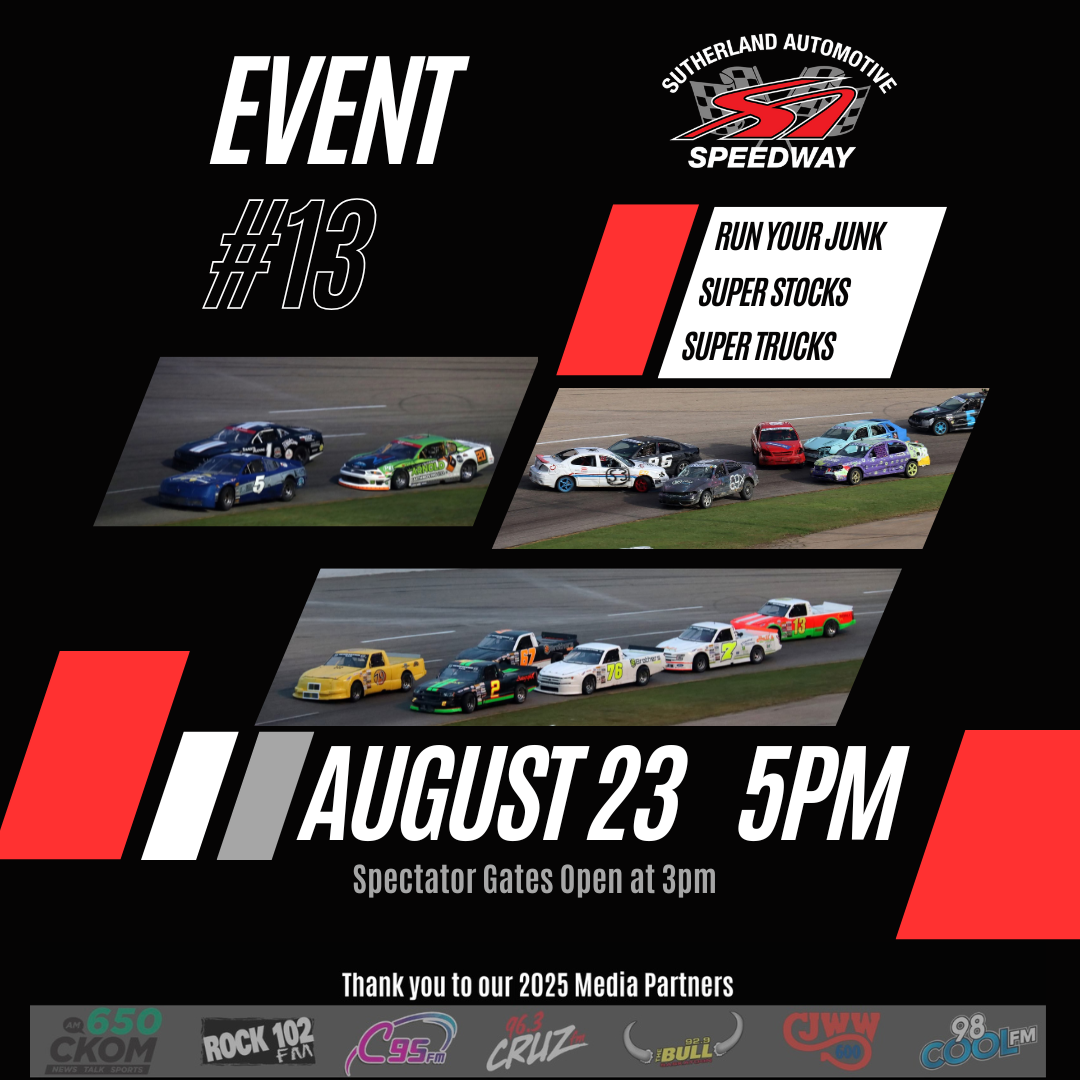 Run Your Junk, Super Stocks and Super Trucks race on August 23 at 5pm