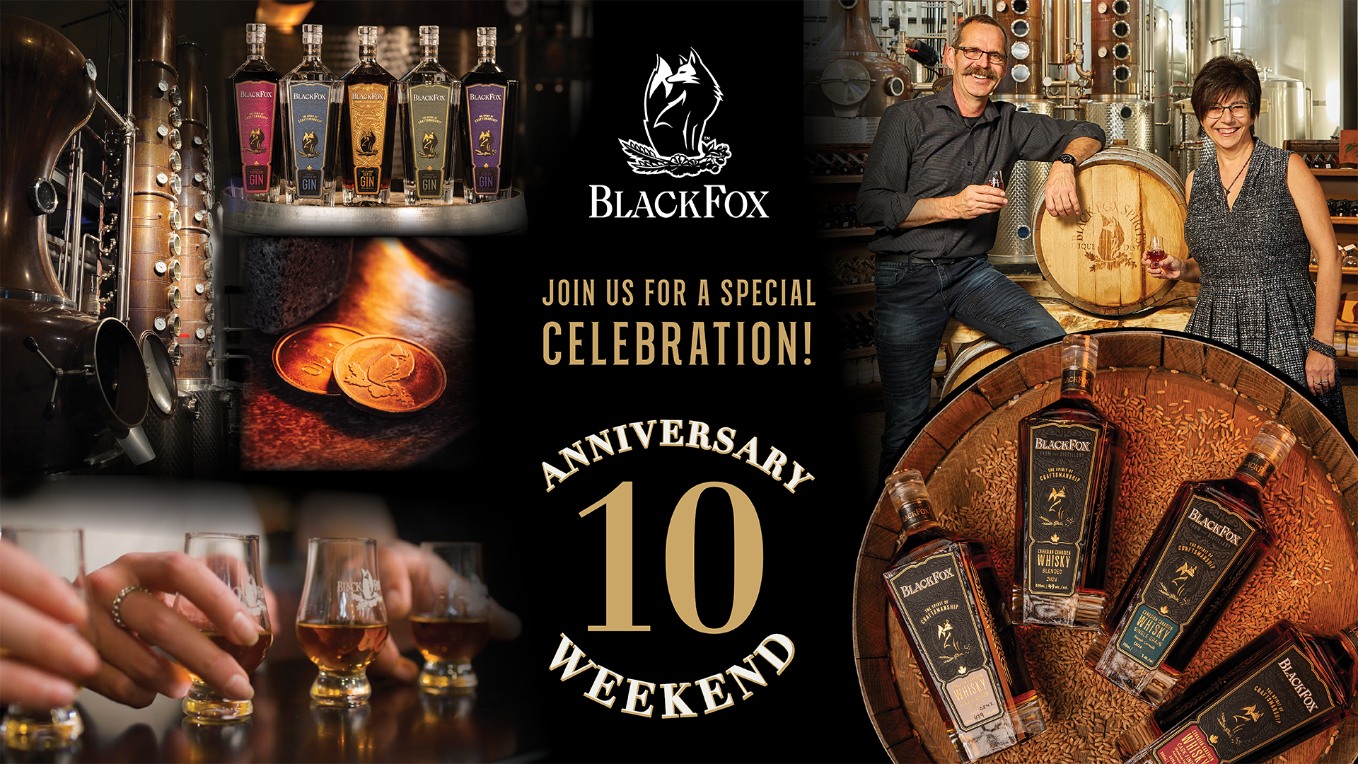 Join us for a special celebration! Black Fox Farm and Distillery's 10th Anniversary Weekend