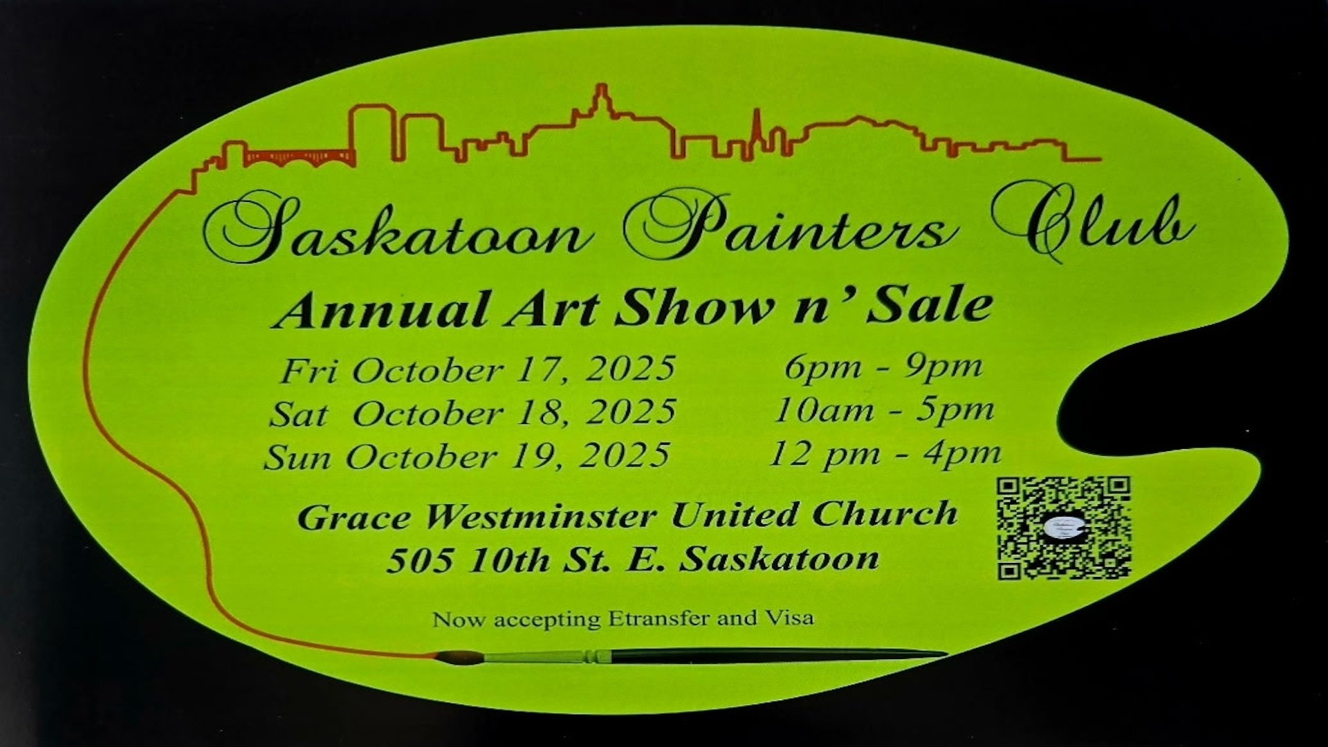 poster describing the event dates and times and location