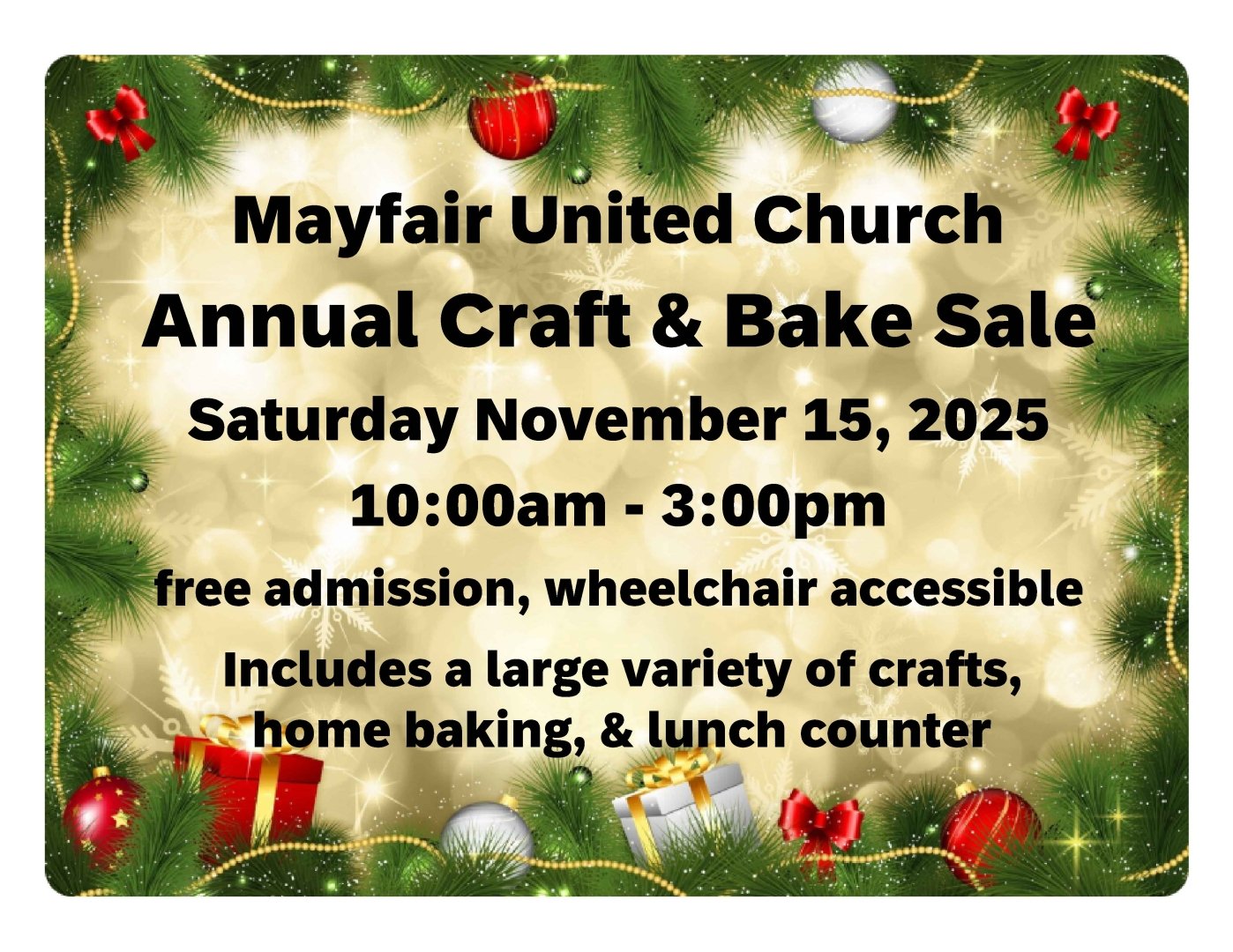 Craft and Bake Sale