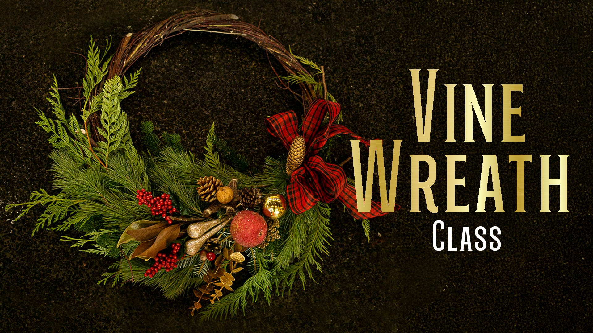 Create a vine wreath and enjoy Black Fox cocktails