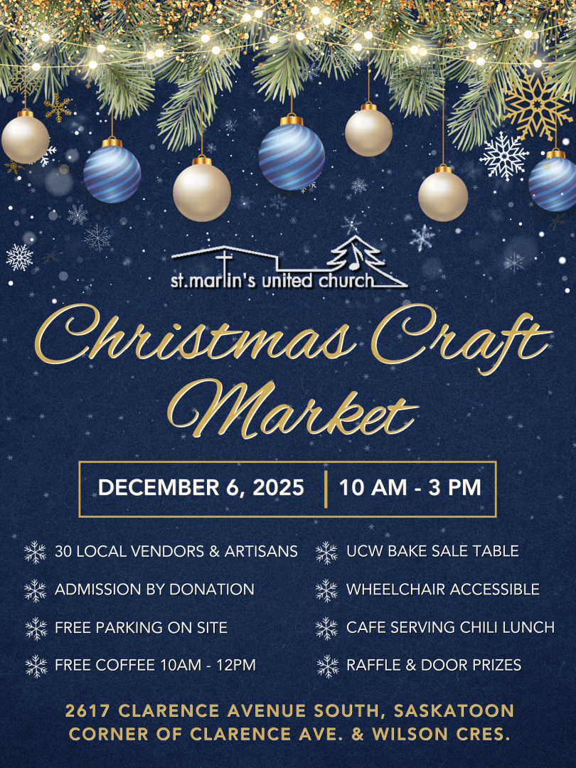St. Martin's Christmas Craft Market December 6, 2025 from 10am to 3pm