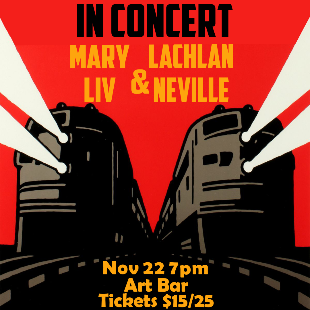 Mary Liv's last Saskatoon show of 2025! Nov. 22nd at the Art Bar with Lachlan Neville