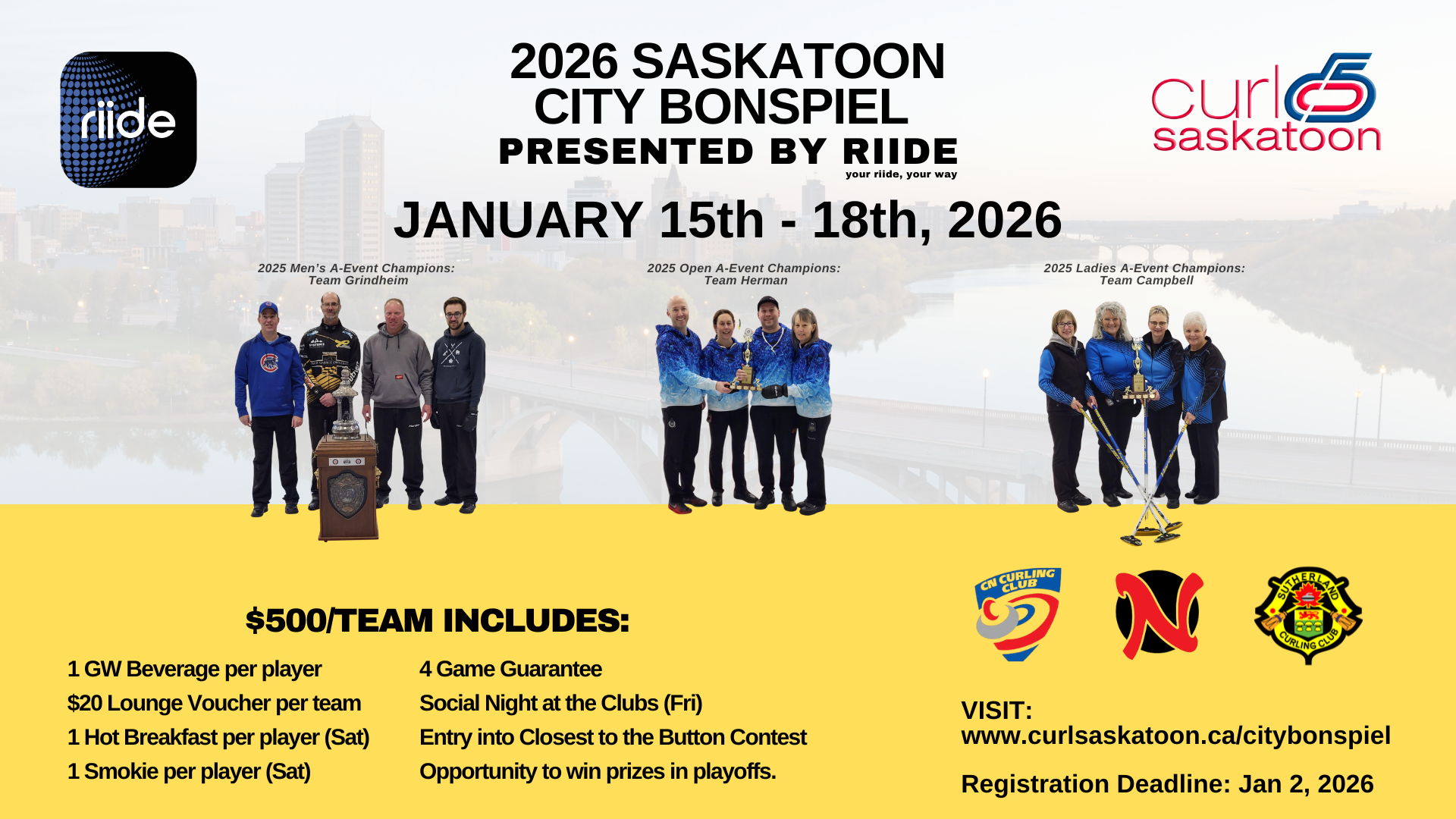 Graphic providing the event details and some imagery