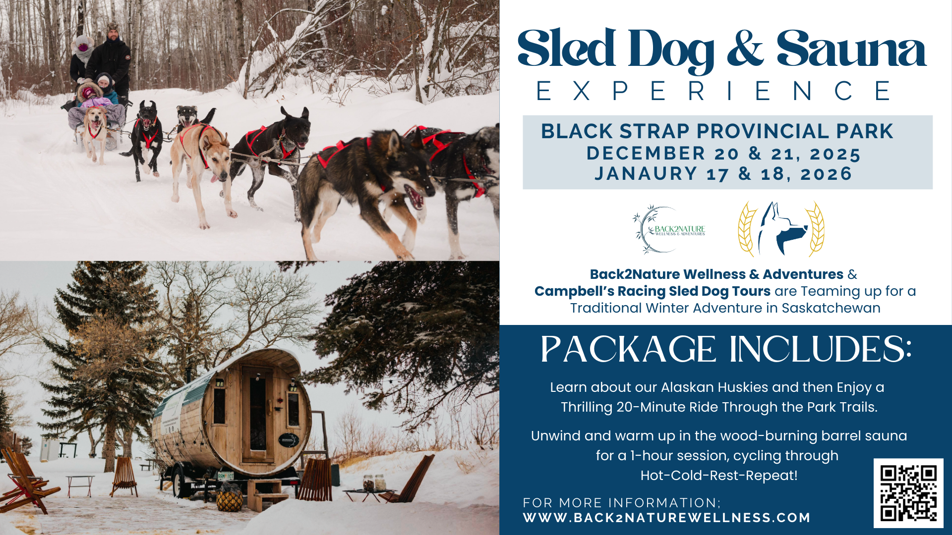 Dog Sledding and Nordic Sauna Experience