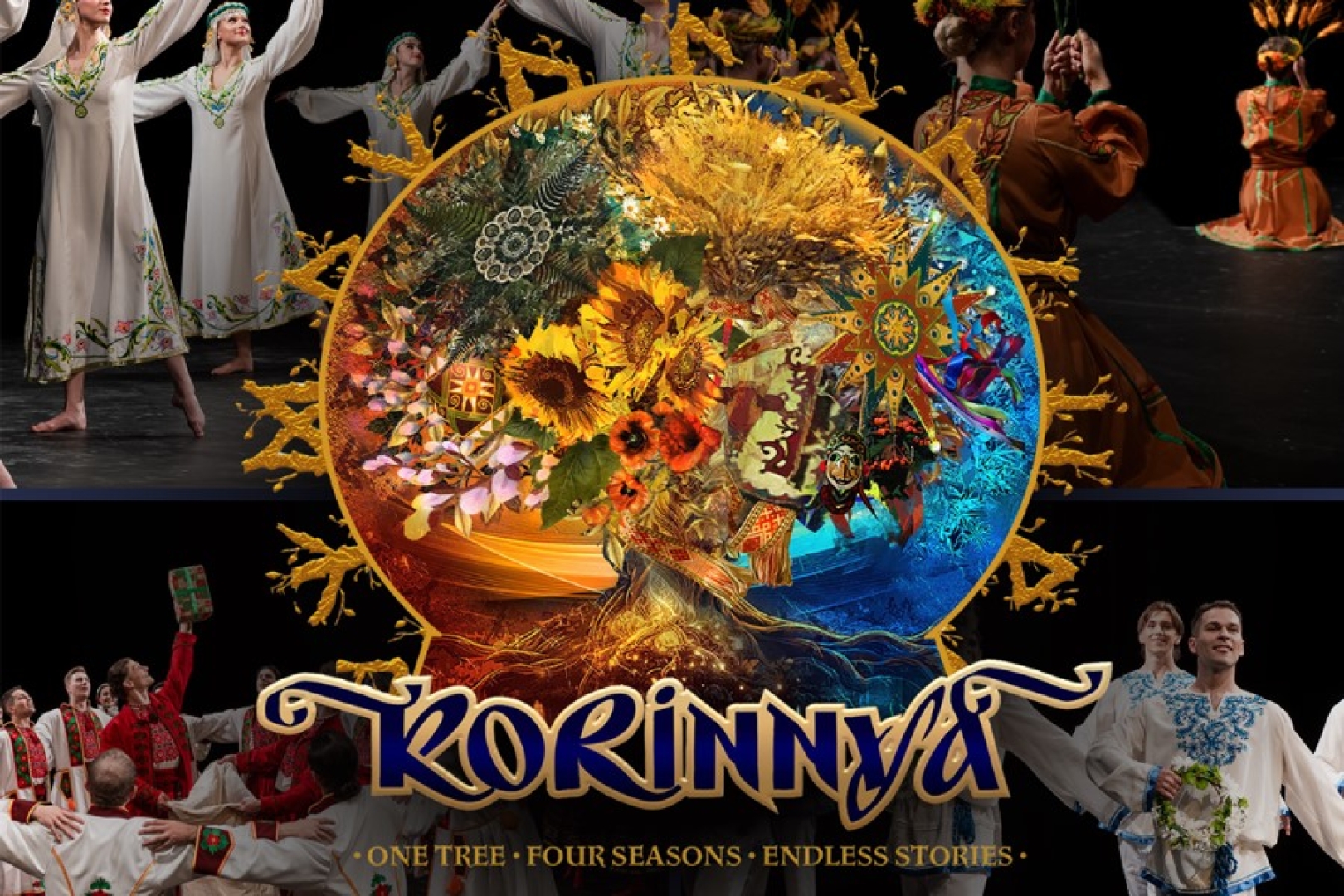 Korinnya - One Tree, Four Seasons, Endless Stories Ukrainian Dancers in seasonal costumes 