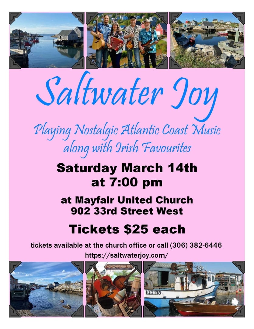 Mayfair United Church Saltwater Joy concert