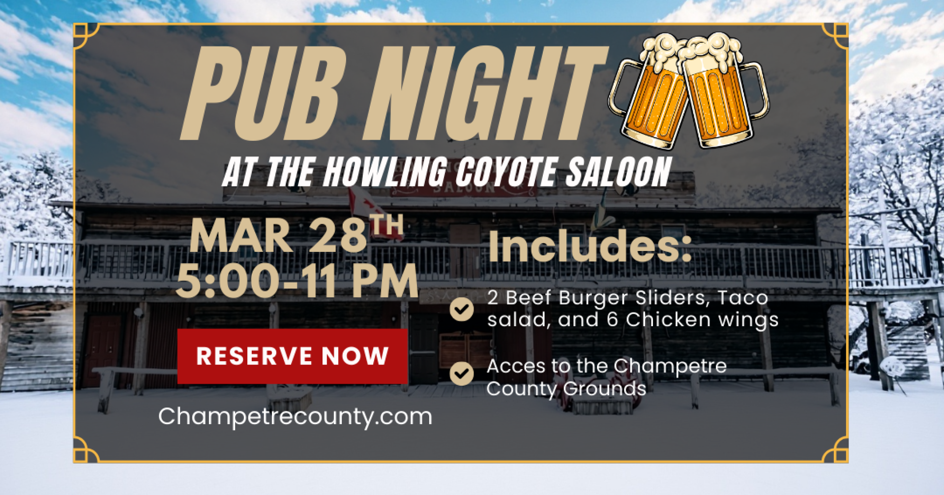 Saloon Pub Night at Champetre County