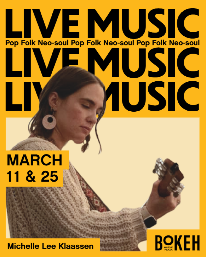 Live Music Poster, with Dates of March 11 and 25 as the performance dates.