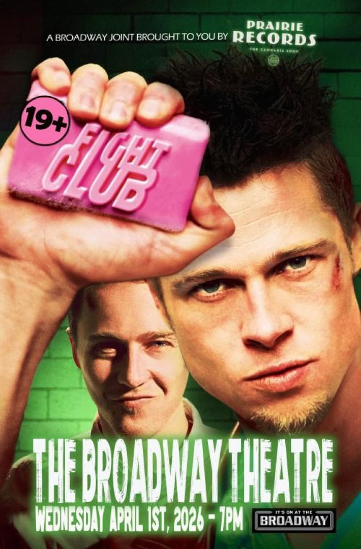 Image of Brad Pitt holding up a bar of pink soap for fight club, the movie. 
