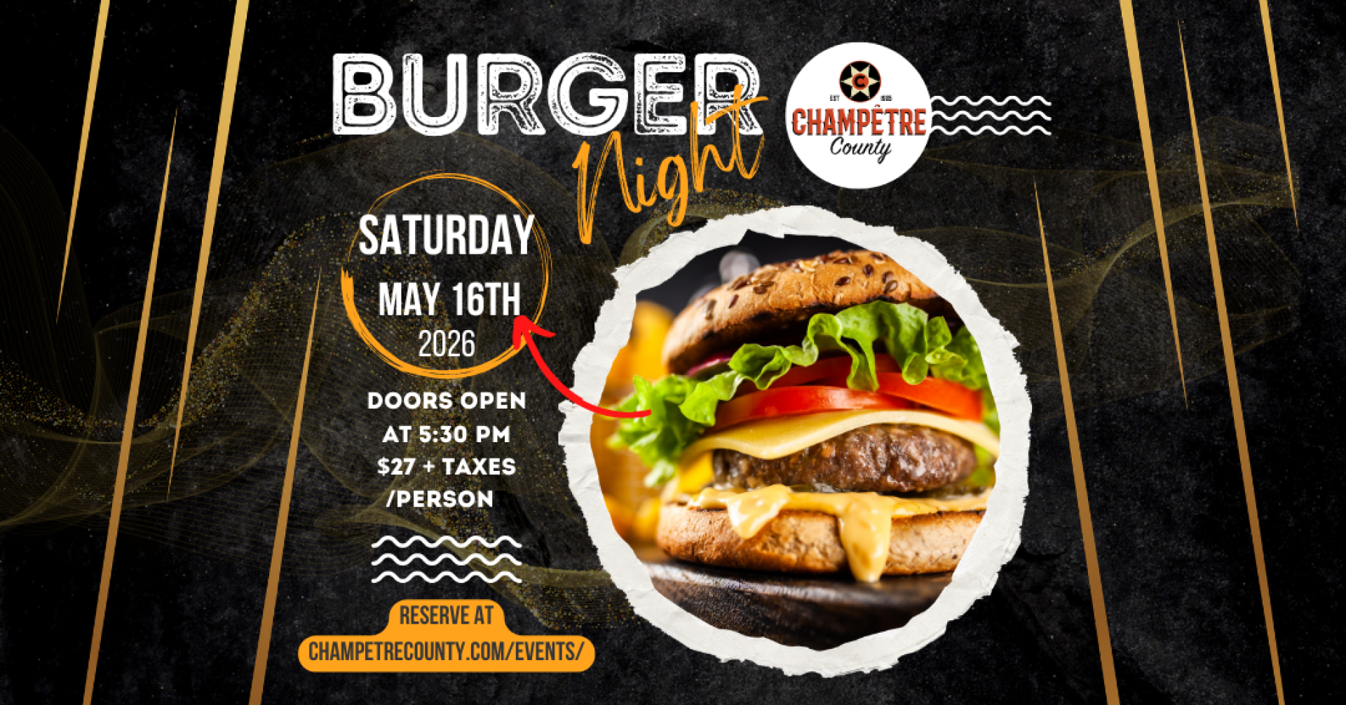 Burger Night at Champêtre County