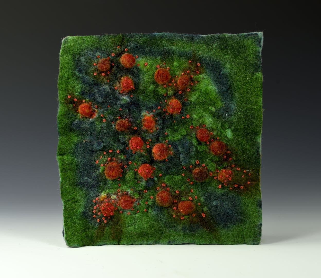 Moss Flowers - fibre wall sculpture by J Jacobs  is part of the Small Works Garden Theme exhibition