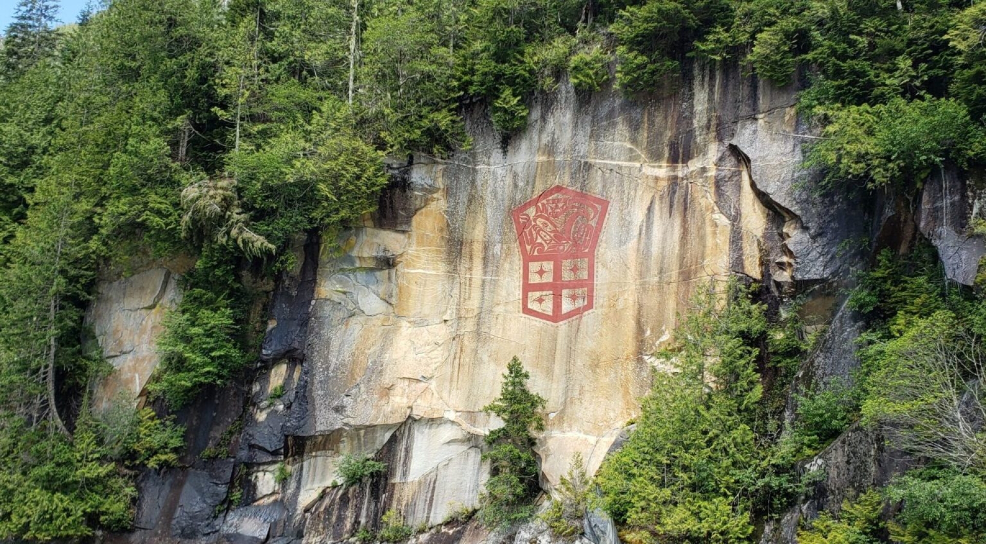 Marianne Nicolson, Cliff Painting, 1998. Courtesy of the artist.