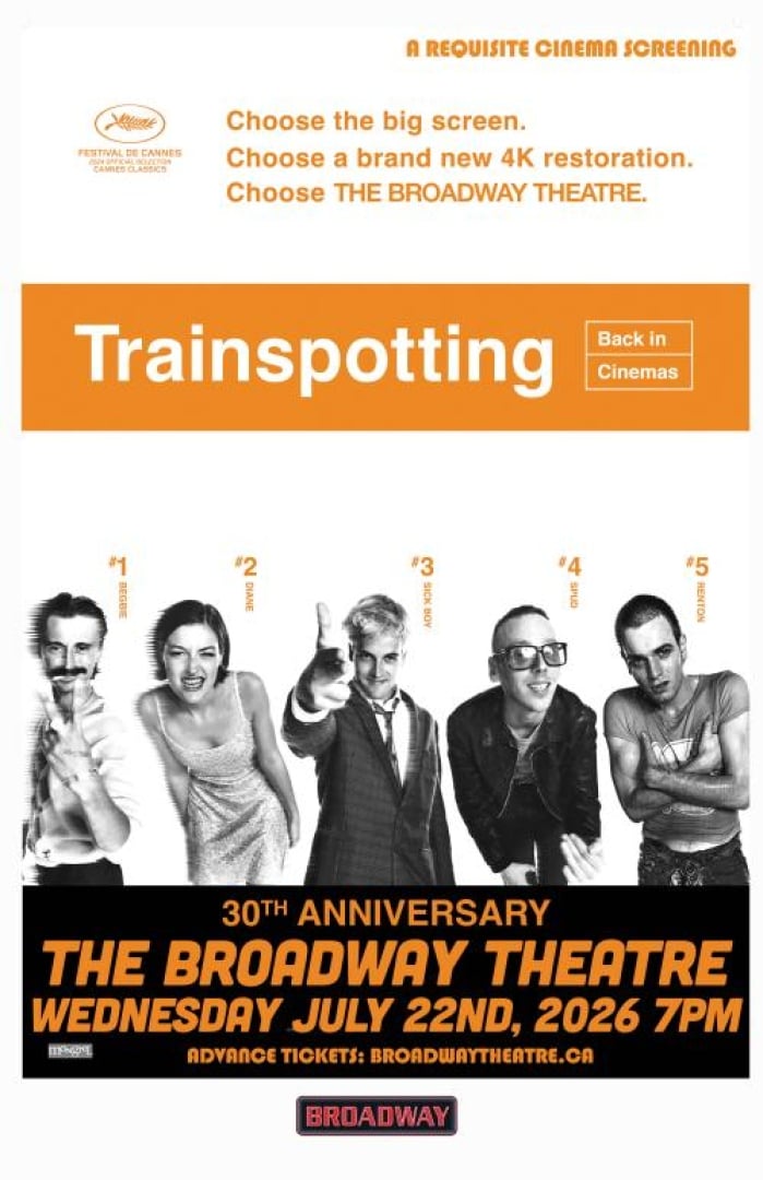 Image of actors from trainspotting posing individually in black and white.