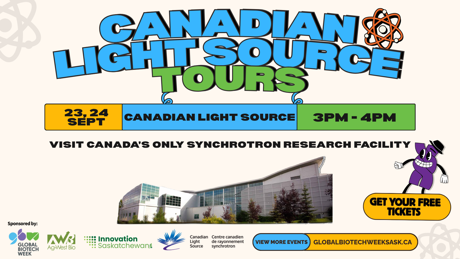 Canadian Light Source Tours Sept. 23, 24 3-4pm