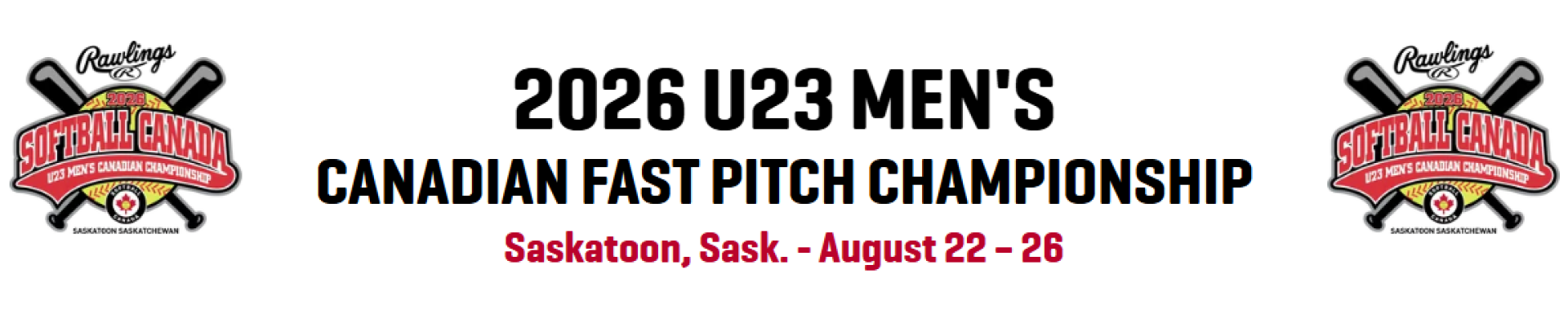 U23 Men's softball info poster