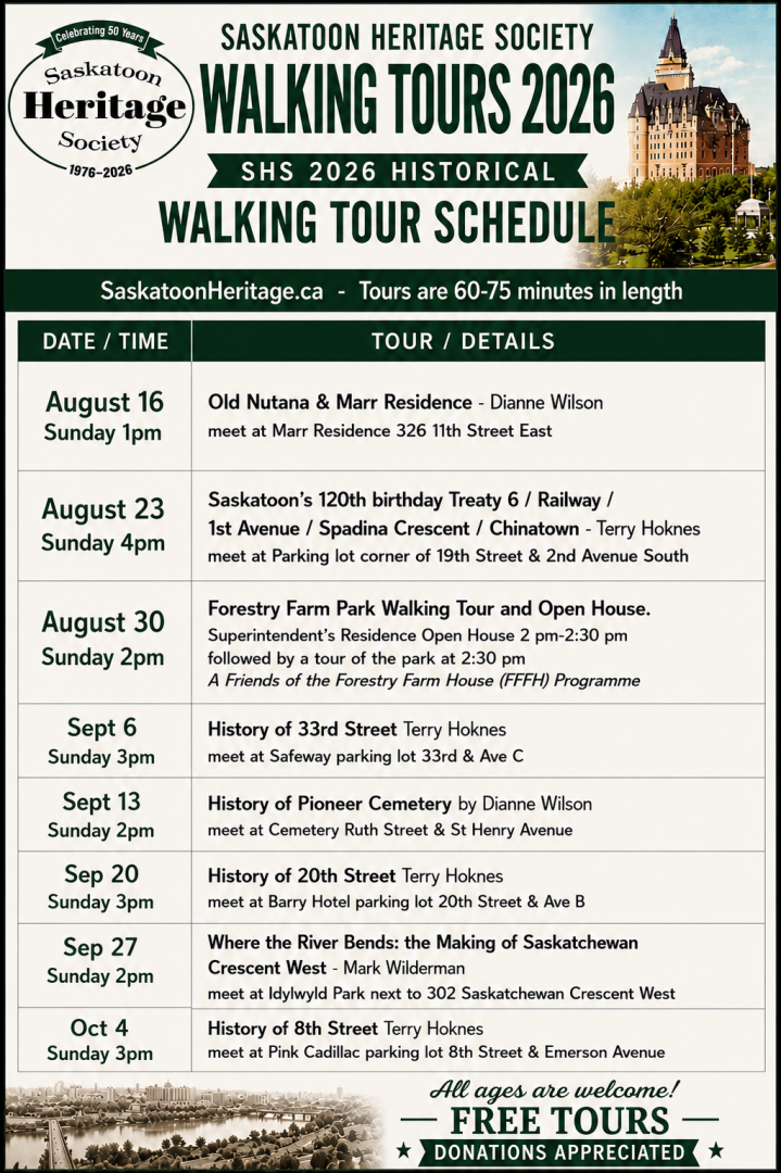 Walking Tours 2026 Aug & Sep
