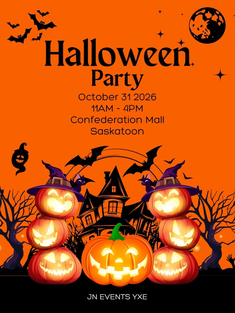 Halloween Party & Community Market at Confederation Mall in Saskatoon, October 31 2026 from 11am - 4pm