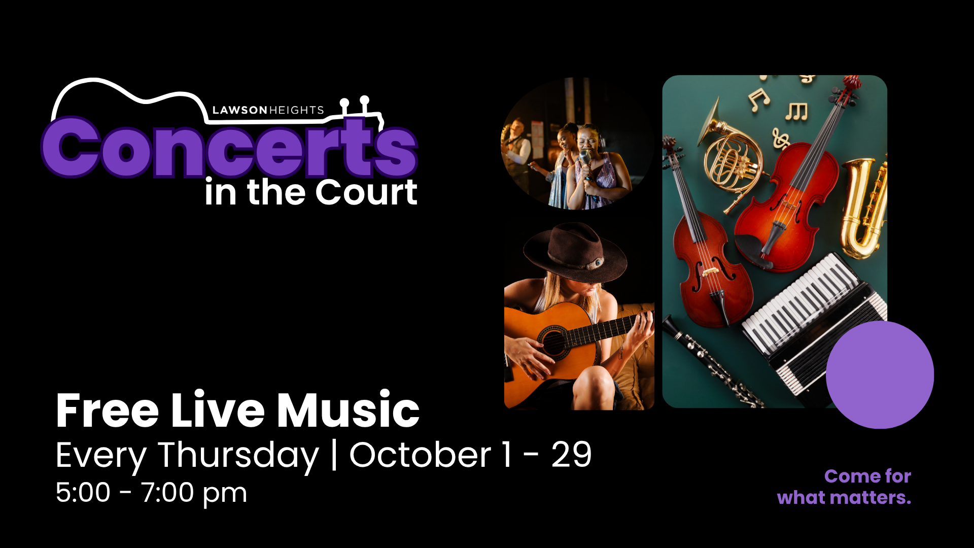 Free Live Music every Thursday in October from 5 - 7 pm