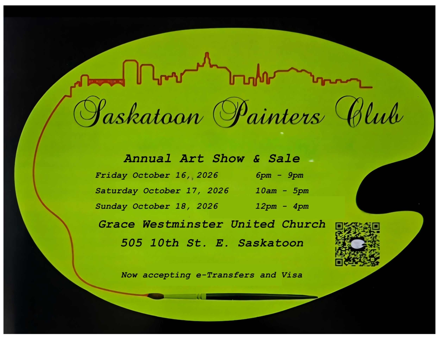 Poster for upcoming art sale 2026