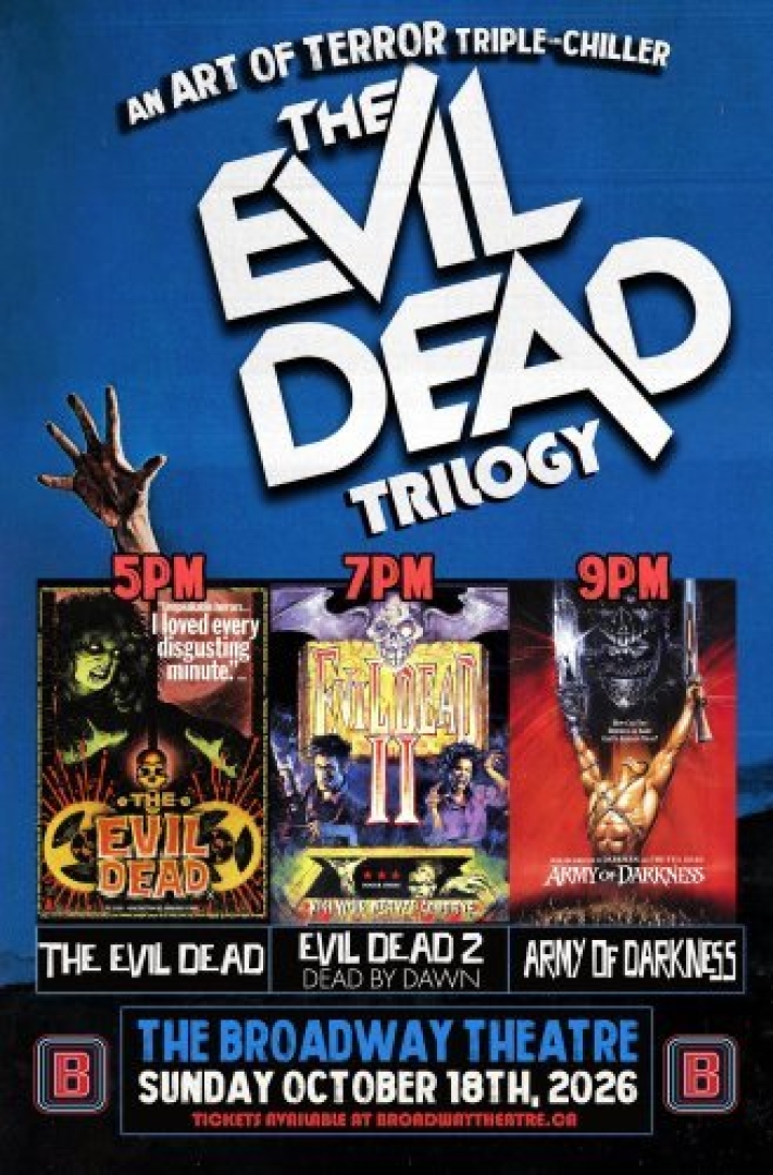 Image of three of the evil dead movie posters all together