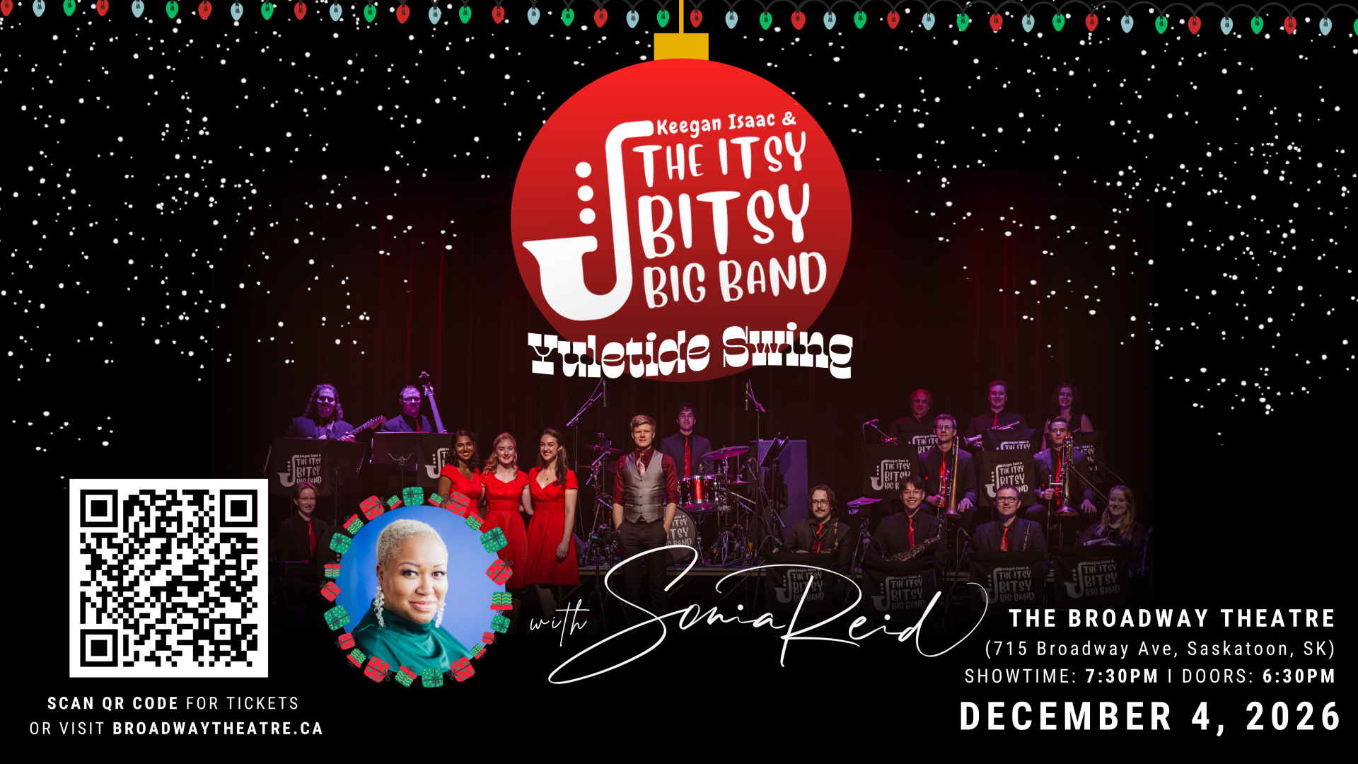 Keegan Isaac & The Itsy Bitsy Big Band: Yuletide Swing with Sonia Reid