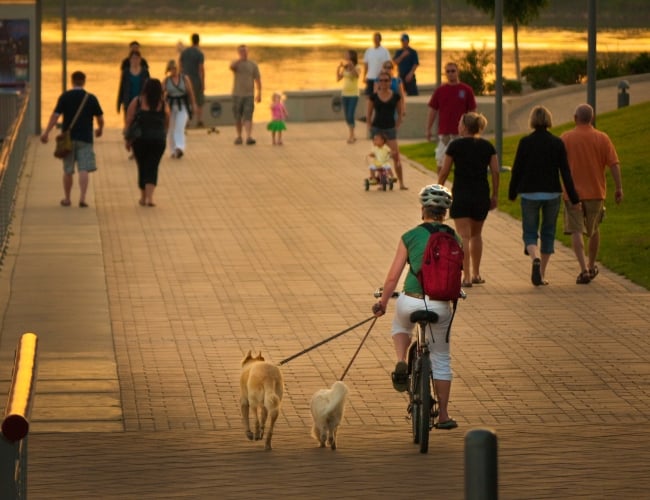 River Landing - People Walking