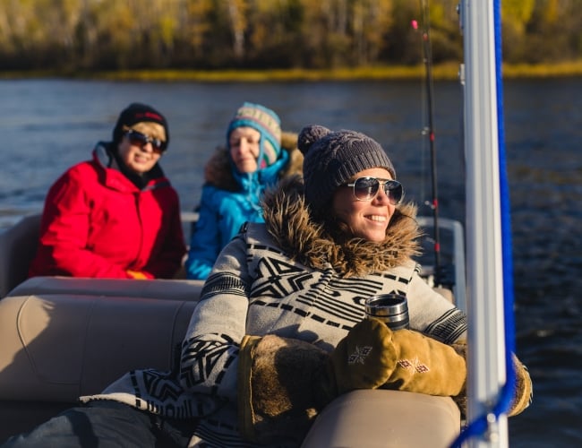 Steph Smiling on Boat