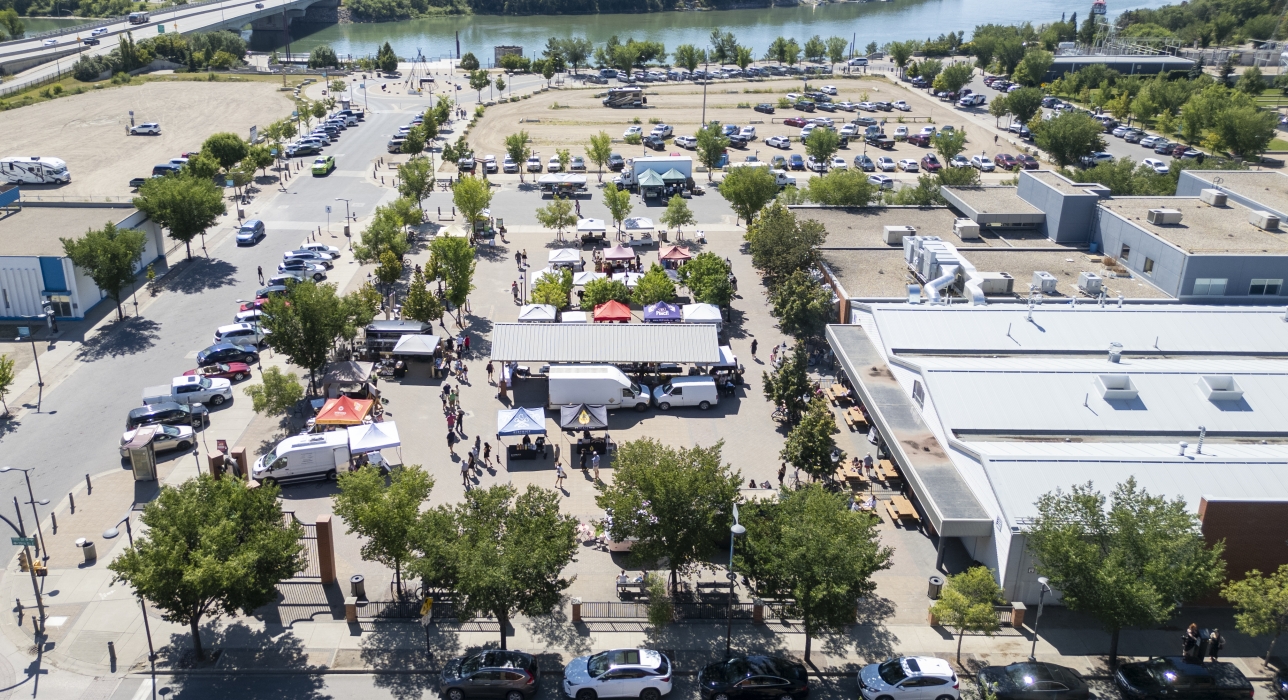 Gather Local Market Drone Shot